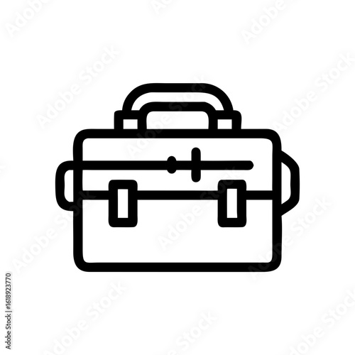 Toolbox icon with handle for carrying tools and equipment