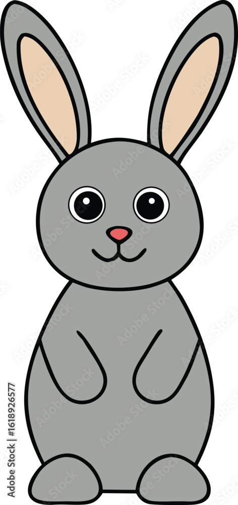 Fototapeta premium bunny clipart vector illustration on transparent background
