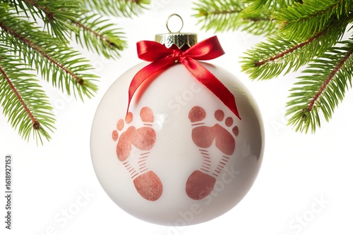 Baby's First Christmas Footprint Ornament Keepsake