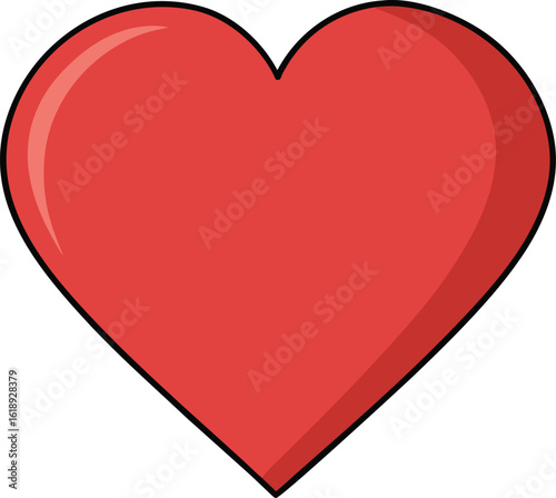 Free Download heart clipart vector illustration on transparent background - GFXLoad