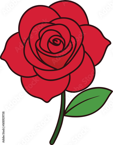 rose clipart vector illustration on transparent background
