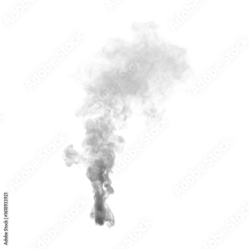 Smoke on white transparent background, Clouds