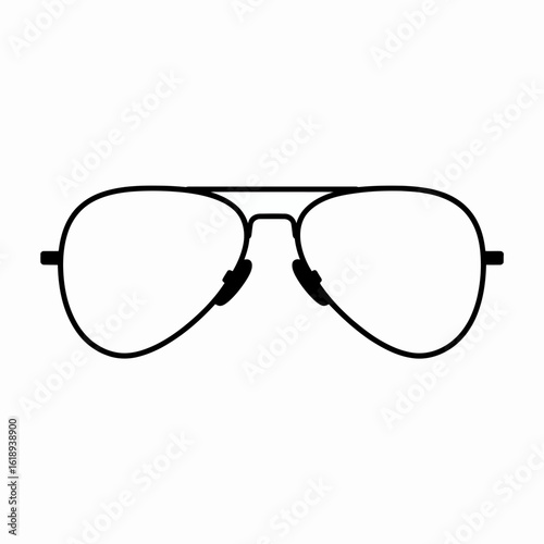 glasses, aviator, eyewear, icon, vector, outline, silhouette, fashion, style, accessory, lens, frame, optical, vision, classic, retro, vintage, trendy, minimal, spectacle, eyeglass, modern, design, bl
