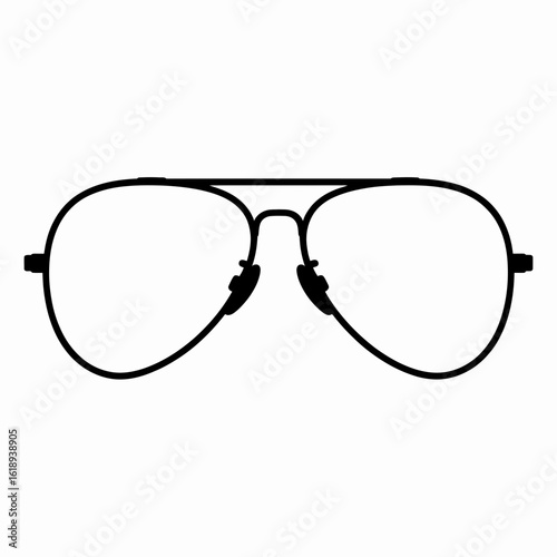 glasses, aviator, eyewear, icon, vector, outline, silhouette, fashion, style, accessory, lens, frame, optical, vision, classic, retro, vintage, trendy, minimal, spectacle, eyeglass, modern, design, bl
