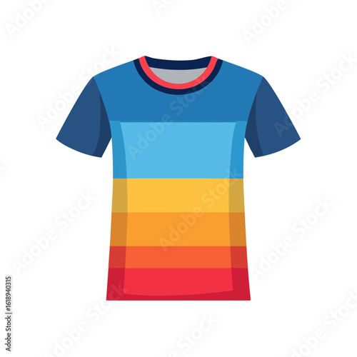 Colorful T Shirt Icon Isola...