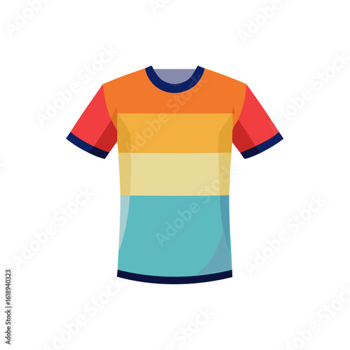 Colorful T Shirt Icon Isola...