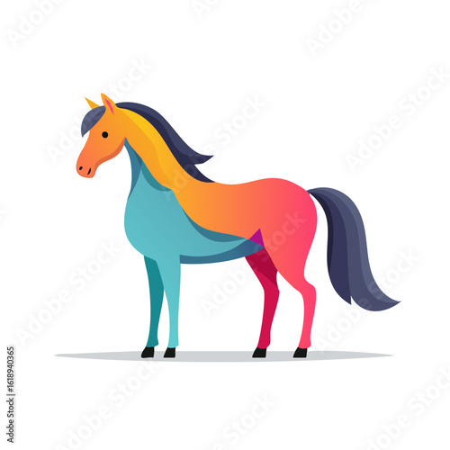 Colorful Horse Isolated on ...