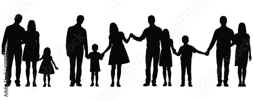 Family silhouettes,Happy family silhouette set.family silhouettes on isolated background. Happy family silhouette,Family silhouette, Family ESP 10,Family clip ar,Family silhouette bundle,Family vector