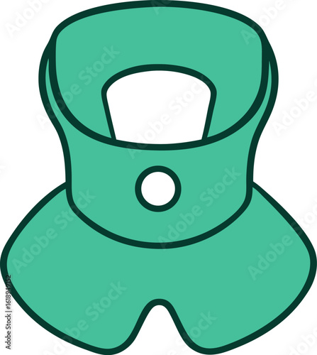 Jade green orthopedic cervical collar banner advertisement design