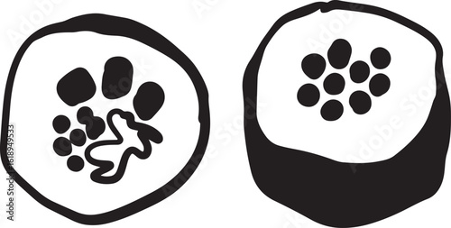 Sushi food ink Japanese cuisine	
