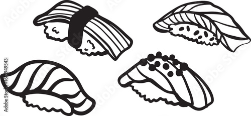 Sushi food ink Japanese cuisine	
