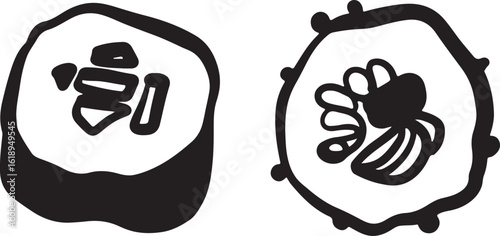 Sushi food ink Japanese cuisine	
