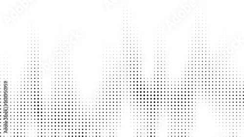 Abstract Vertical Halftone Lines with Fading Dot Gradient in Black and White Minimal Design