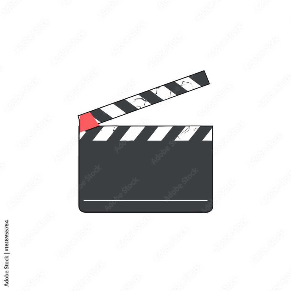 Fototapeta premium Movie clapperboard isolated on a clean background.