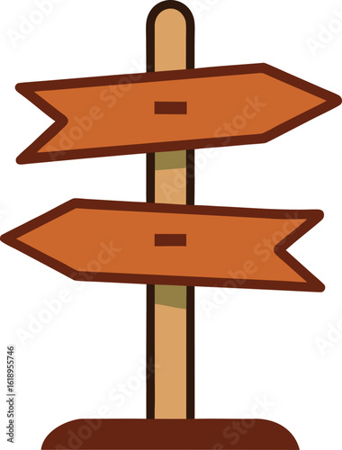 wooden direction sign
