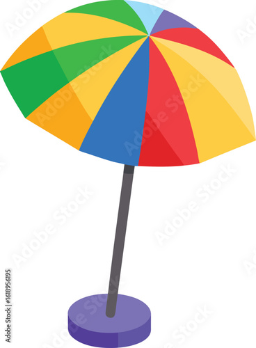 beach umbrella isolated on white