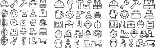 Construction and Industrial Icons Collection.