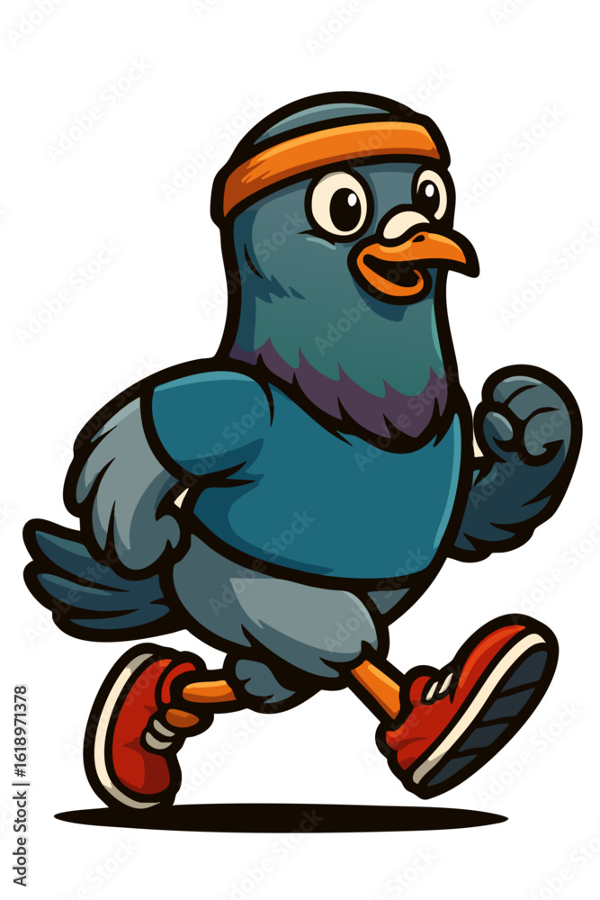 Obraz premium jogging pigeon