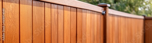 Warm Tone Cedar Fence, Privacy Concept,wood ,exterior