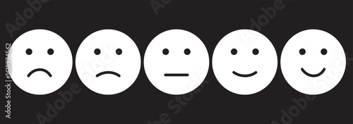 mixed emoji face expression set . Emoji faces collection. Emojis flat style. eps 10
