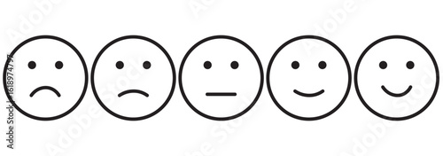 Smiley icon line set. Emoji icon collection containing happy emotion, sad, smiling, surprised, angry, relaxed, confused, laughing, excited and shocked emoticon icons. Vector outline illustration.