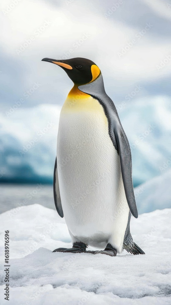 Obraz premium King penguin on ice (2)