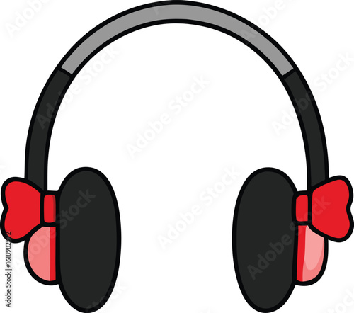 headphones vector illustration on transparent background