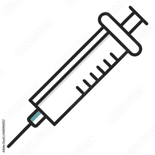 Medical Syringe for Injection or Vaccination Vector Icon