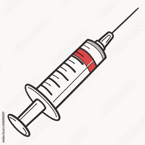syringe on white background