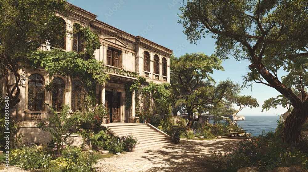 Obraz premium Mediterranean style old building