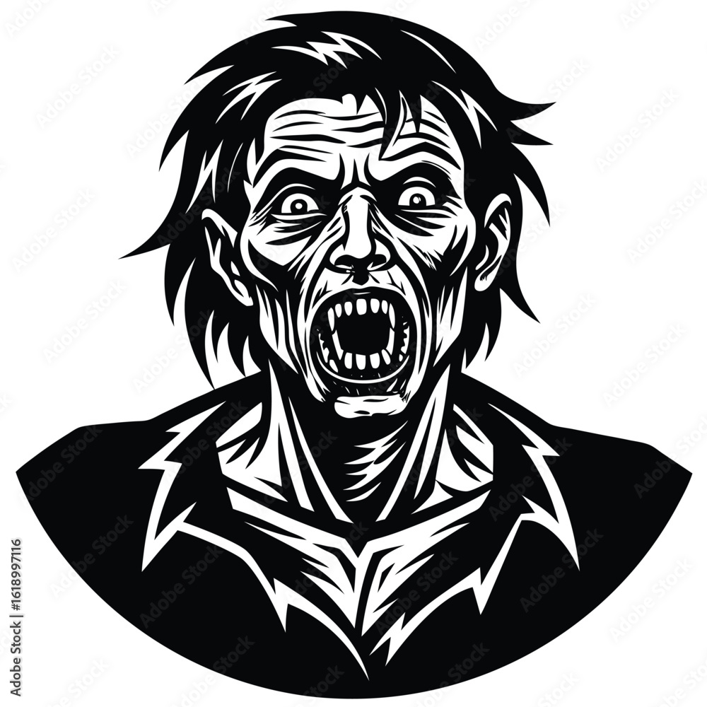 Obraz premium zombie vector icon
