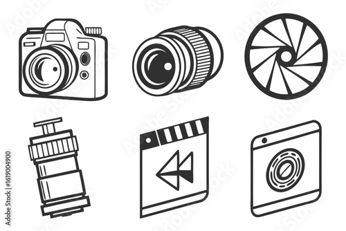 set of vintage cameras