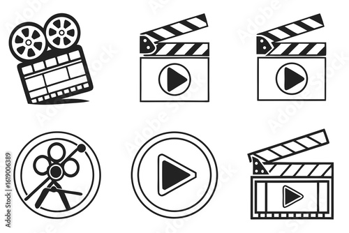 movie camera icon vector