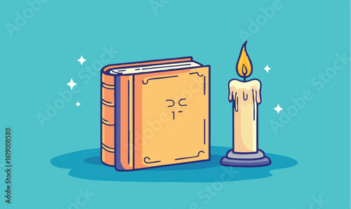 Discover knowledge by candlelight, a magical book awaits your wisdom and imagination.