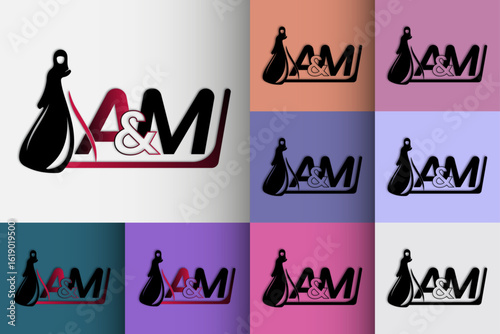 A & M Alphabet clothing brand identity Logo Design, visual brand identity, vector & creative design.
