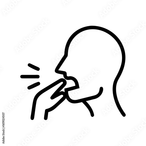 Breathing exercise graphic illustration promoting relaxation in minimalist line art style