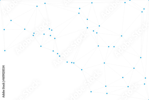 Global network connection background for banner design. Abstract line background with connecting dots and lines. Network Connecting dot polygon social network communication. Internet technology.