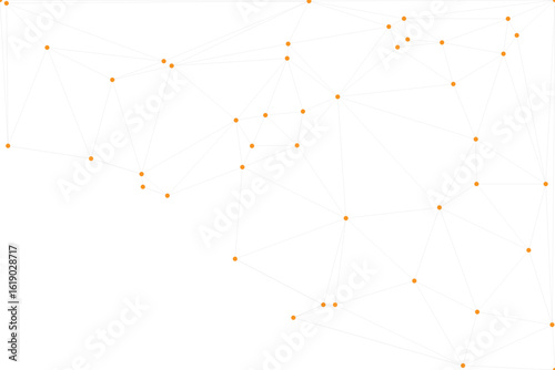 Global network connection background for banner design. Abstract line background with connecting dots and lines. Network Connecting dot polygon social network communication. Internet technology.