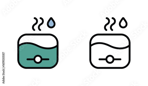 Humidifier Icon Vector Illustrating Moisture and Air Purification for Healthy Living and Well Being