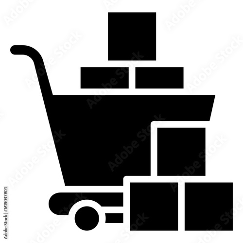 Bulk Order glyph, mini illustration icon. use for modern concept, print, UI, UX kit, web and app development. Vector related to commerce, retail, marketing and shopping.