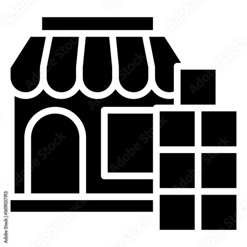 Bulk Order glyph, mini illustration icon. use for modern concept, print, UI, UX kit, web and app development. Vector related to commerce, retail, marketing and shopping.