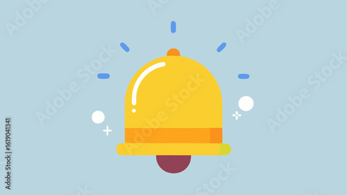 Alerts and Notifications A notification bell icon with a shining effect accompanied by small alert bubbles indicating potential health concerns for quick attention.