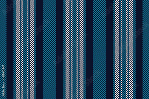 Trendy background vector textile, contour lines fabric pattern. Lanukkah seamless stripe vertical texture in dark and cyan colors.