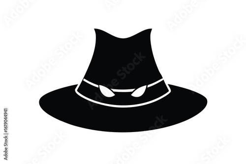 cursed hat vector icon