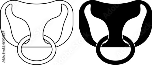 outline silhouette Ringing the bull icon set