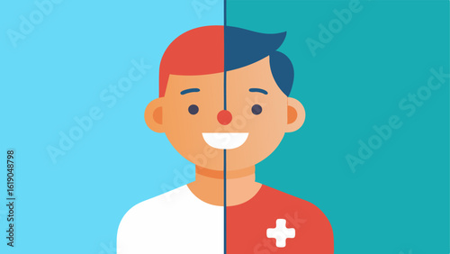 Before and After A split illustration with Before on the left showing a worried patient and After on the right depicting the same patient looking healthy and happy posttreatment.