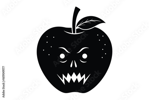 poison apple vector icon