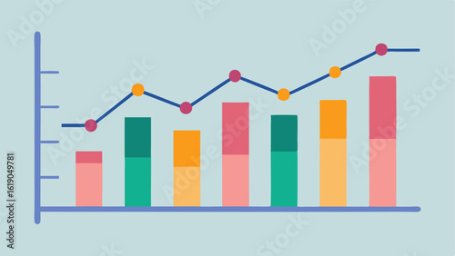 Combination Chart A combination of a bar and line chart that displays the raw levels of epigenetic markers as bars while overlaying a line graph of average changes over time across