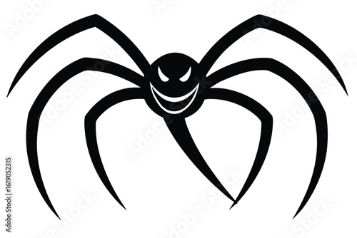 spider swirl grin scythe vector icon