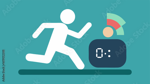Activity Monitor An icon of a running figure representing daily activity levels with a numeric counter showing steps taken and calories burned integrated into the dashboard.